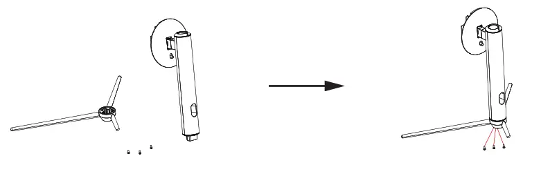 itek ITMC39V164QHD 38.5 Inch Curved WQHD Monitor- screws