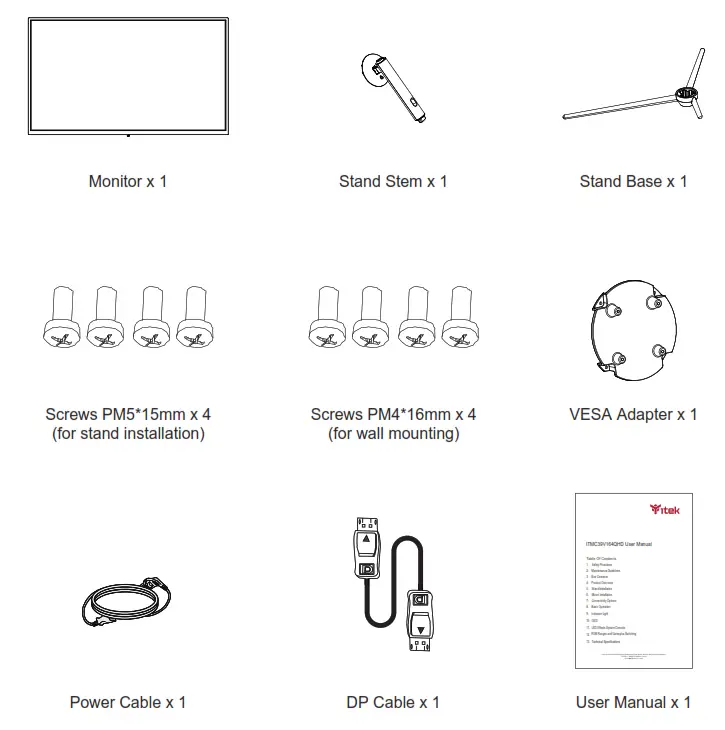 itek ITMC39V164QHD 38.5 Inch Curved WQHD Monitor
