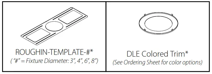 NICOR DLE3 Edge Lit Surface Mount LED Downlight Accessories