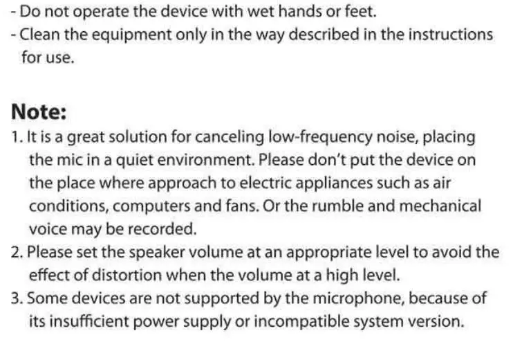 BOYA BY-BMM300 Omnidirectional Conference Microphone Speaker Instruction Manual - Maintenance