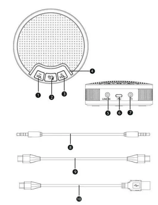 BOYA BY-BMM300 Omnidirectional Conference Microphone Speaker Instruction Manual - Product Introduction
