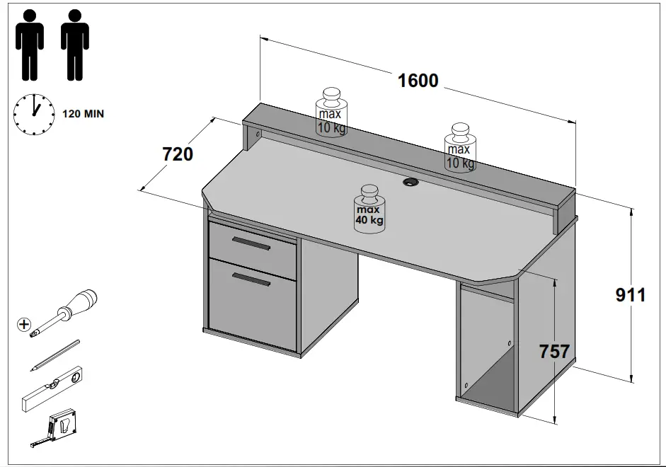 RACANTII TZRB213 Z113 Gamer Table PC Desk - fig