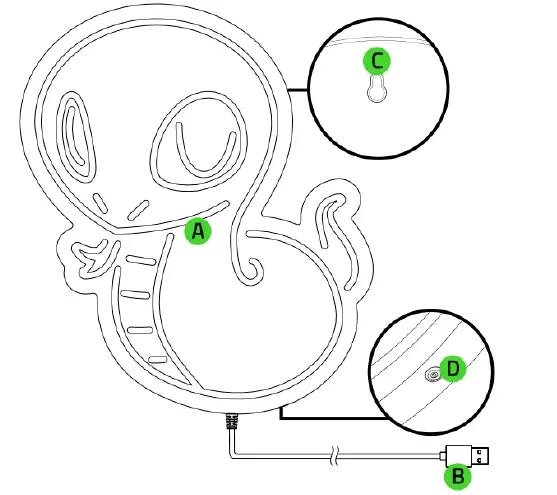 RAZER Sneki Snek Wall Light fig (1)