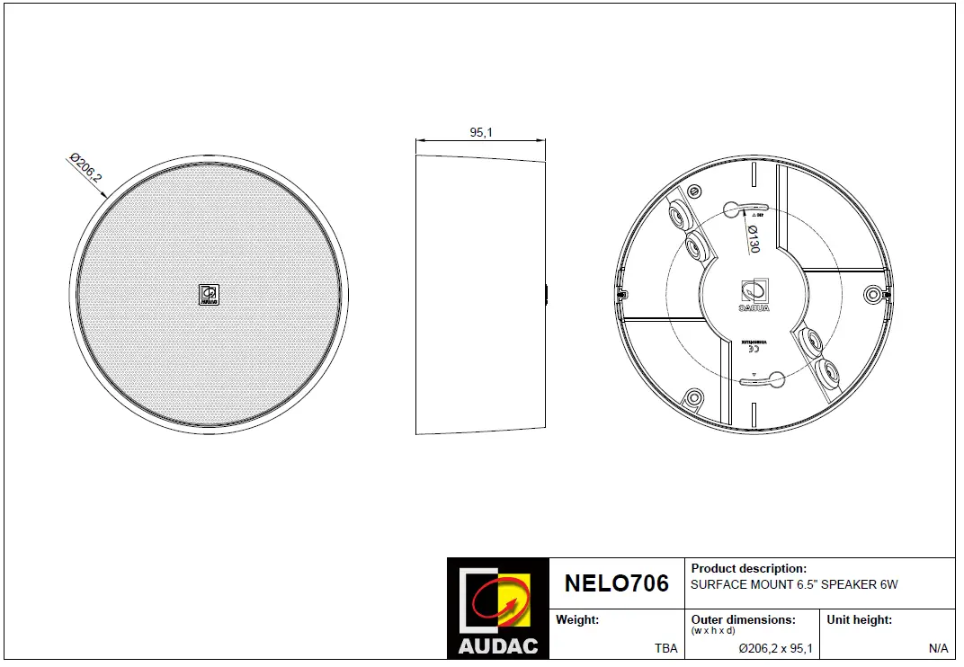 AUDAC-NELO706-Surface-Mount-Speaker-fig-10