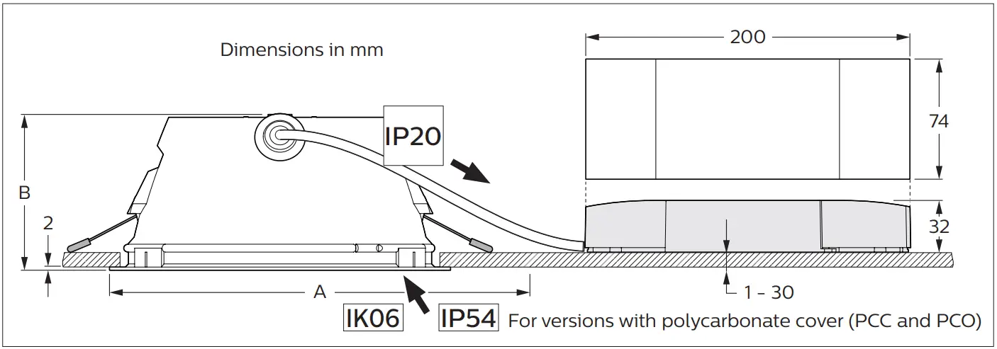 PHILIPS DN460B GreenSpace Mini LED Downlight fig 3