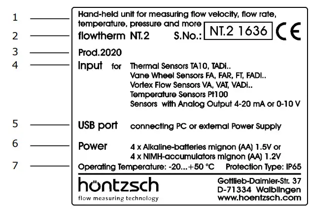 hontzsch flowtherm NT.2 Handheld flowtherm - Figure 1