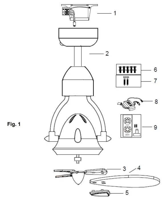 LUCCI 213160 Airfusion Havana Ceiling Mounted Oscillating Fan - fig