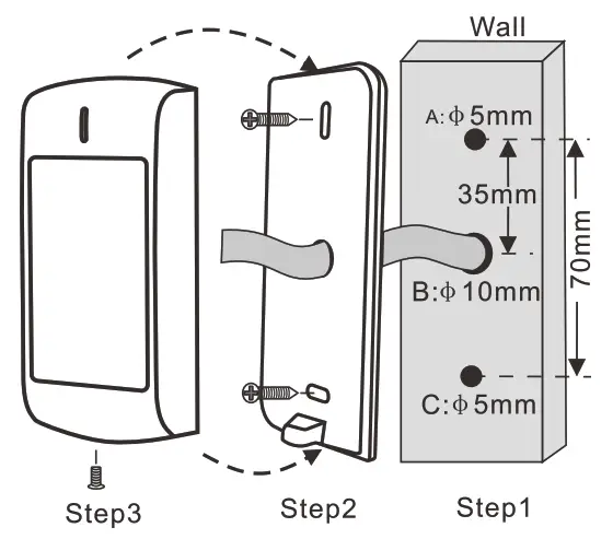tienda MERY IK10 Metal Wiegand Reader - Fig