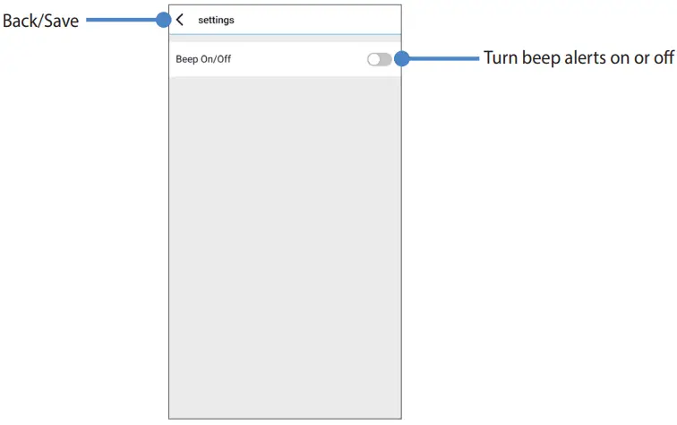 Battery settings screen