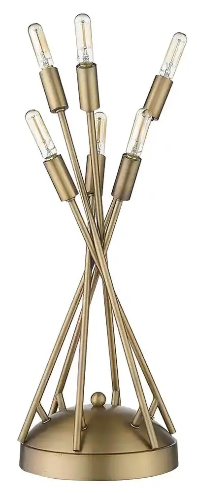 TREND TT80025AB Perret 6-Light Aged Brass Table Lamp