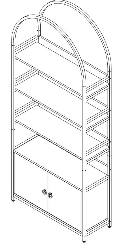 Tribesigns Hoga-f1593 76 Inch Etagere Bookcase User Manual