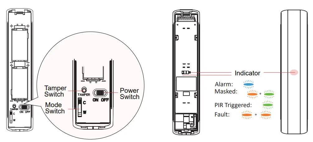 HIKVISION DS PDC10AM EG2 WE WB Wireless PIR AM Curtain Detector-