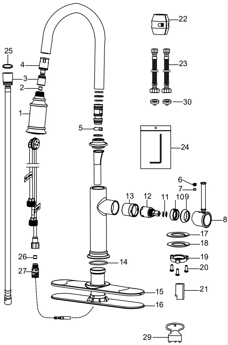 Kraus KPF-1680 Sellette Single Handle Pul-Down Kitchen - Replacement