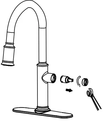 Kraus KPF-1680 Sellette Single Handle Pul-Down Kitchen - Step 2