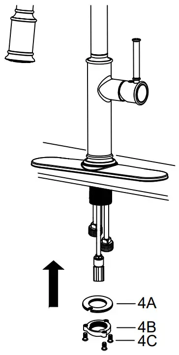Kraus KPF-1680 Sellette Single Handle Pul-Down Kitchen - mounting