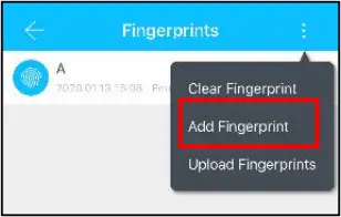 H3A - Add fingerprint 2