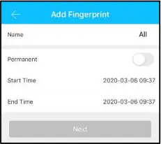 H3A - Add fingerprint 3