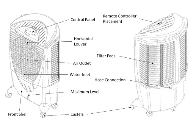 Intertek Bonaire Durango 3100 Portable Evaporative Cooler - Product Specifications