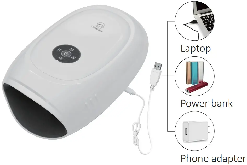 COMFIER CF 4101APP Hand Massager - Battery Charging