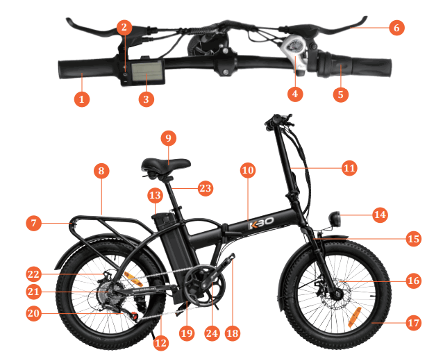 KBO Flip Folding Electric Bike - fig 5