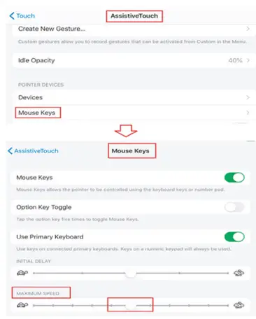 How to adjust the speed of touchpad?