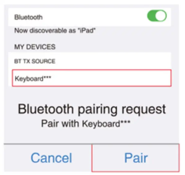 Bluetooth keyboard connection steps