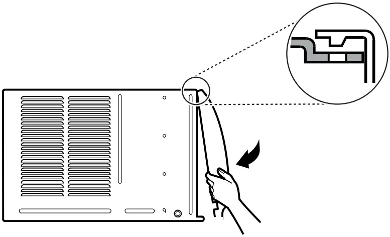 LG LW8023HRSM Window Air Conditioner - Push the grille