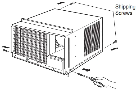LG LW8023HRSM Window Air Conditioner - Shipping Screws