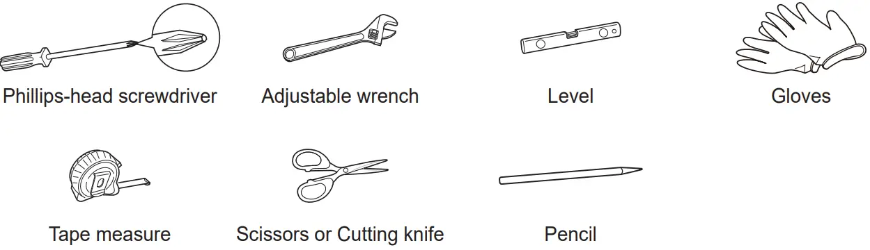 LG LW8023HRSM Window Air Conditioner - Tools Needed
