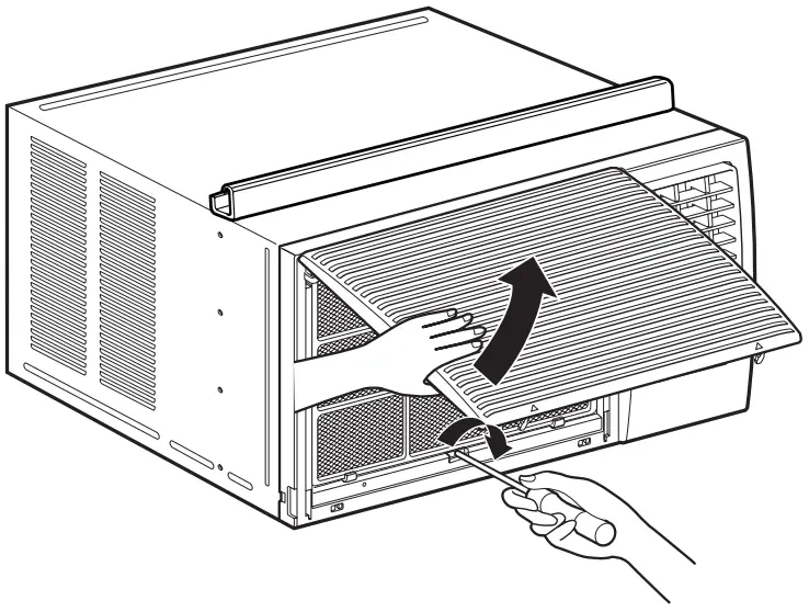 LG LW8023HRSM Window Air Conditioner - front grille