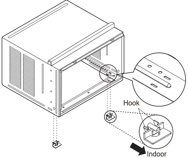 LG LW8023HRSM Window Air Conditioner - lower panel