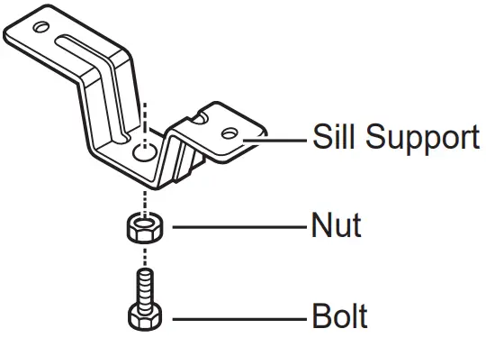 LG LW8023HRSM Window Air Conditioner - sill support