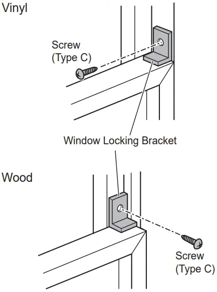 LG LW8023HRSM Window Air Conditioner - type C screw