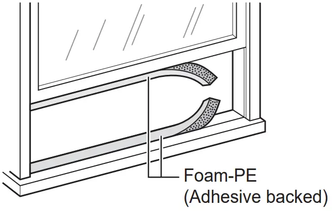 LG LW8023HRSM Window Air Conditioner - window frame
