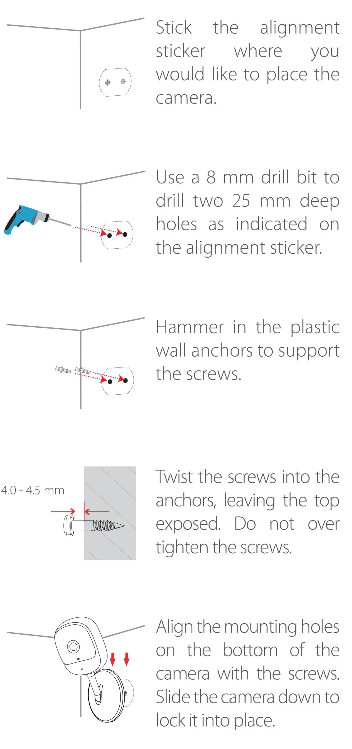 dlink DCS-6100LH Compact Full HD Wi-Fi Camera - Mounting