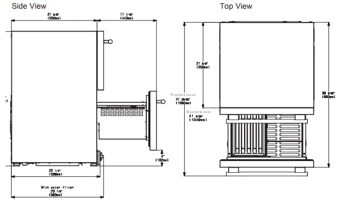 Thermador T24UC925DS Under-Counter Double Drawer Refrigerator - DIMENSIONS 3