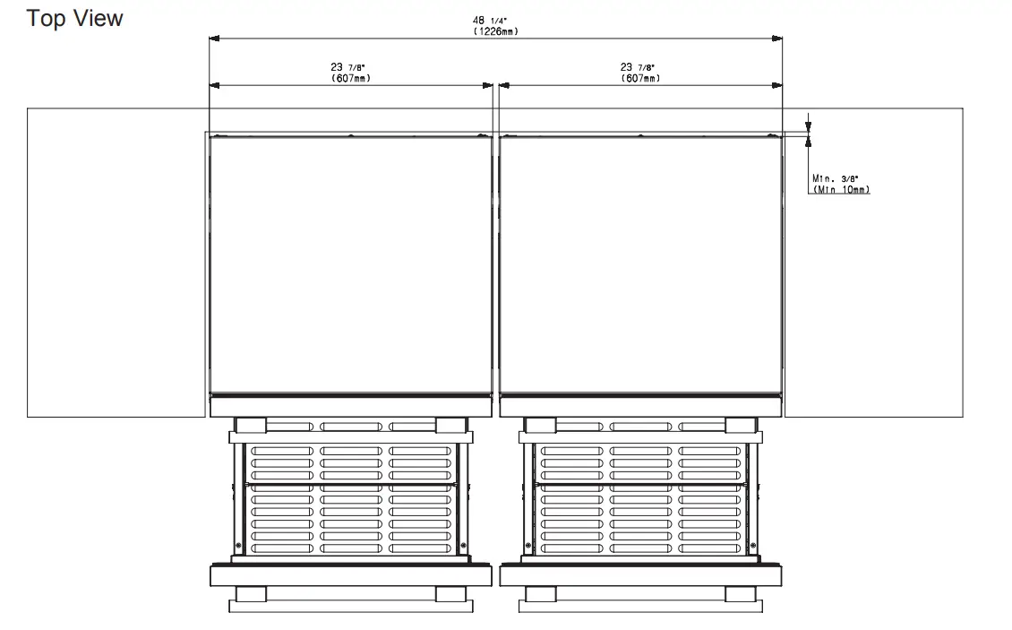 Thermador T24UC925DS Under-Counter Double Drawer Refrigerator - DIMENSIONS 6