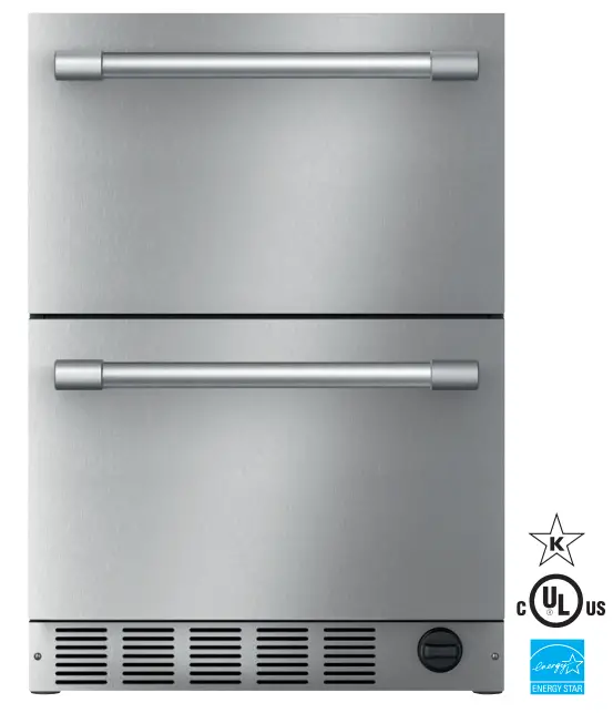 Thermador T24UC925DS Under-Counter Double Drawer Refrigerator