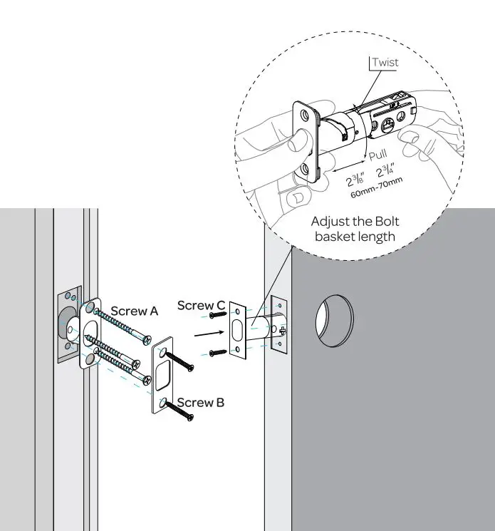 Ultraloq U-Bolt Pro V2.4 Installation Guide - Installing Bolt and Strike