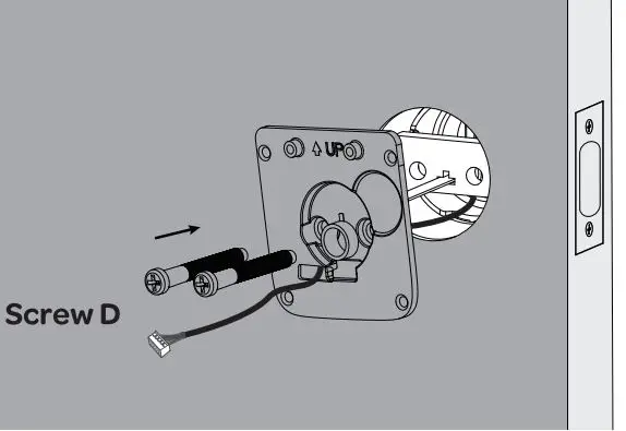 Ultraloq U-Bolt Pro V2.4 Installation Guide - Installing Interior Assembly Mounting Plate