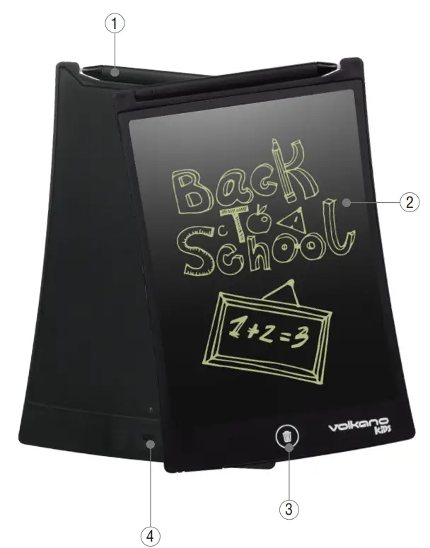 volkano VK-850-BK Mini Artists Writing and Drawing Board with Stylus - figure 1