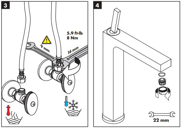 AXOR 39031000 Citterio Wash Basin Mixer fig5