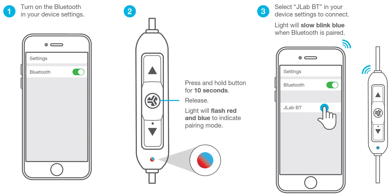 Fit Sport 3 Wireless Fitness Headphones - BLUETOOTH PAIRING