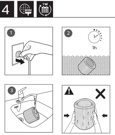 PHILIPS HU2718 NanoCloud 2000 Series Humidifier - Clean the humidification