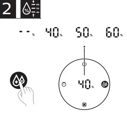PHILIPS HU2718 NanoCloud 2000 Series Humidifier - Set target
