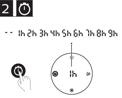 PHILIPS HU2718 NanoCloud 2000 Series Humidifier - Set the timer
