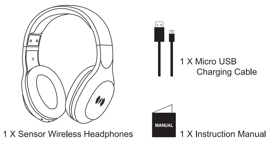 BASS JAXX HP-0414 BT Wireless Headphone - packaging contents