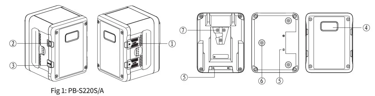 SWIT PB-S220 Rechargeable Li-Ion Battery Pack fig1