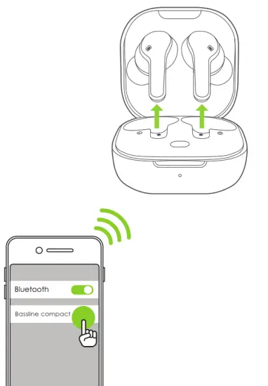 BOOMPODS BTWSWH Bassline Compact True Wireless Earbuds - How to Connect