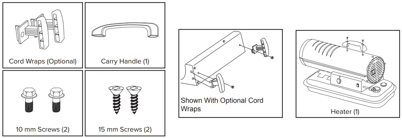 REMINGTON REM 45 KFA B Kerosene Forced Air Heater - BOX